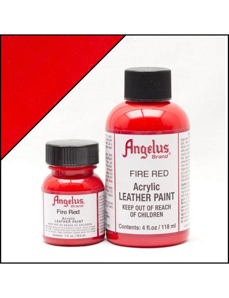 Angelus Dyes And Paint Fire Red 1oz Leather Paint Leather Paint And Dye