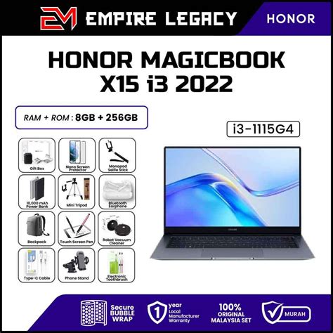 HONOR MagicBook X15 i3-1115G4 [8GB RAM 256GB SSD] - Original HONOR ...
