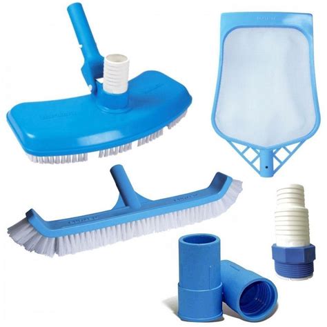 Kit Limpeza De Piscina Aspirador Peneira Escova E Ponteiras