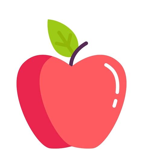 Premium Vector Red Apple Fruit Icon Vector Illustration