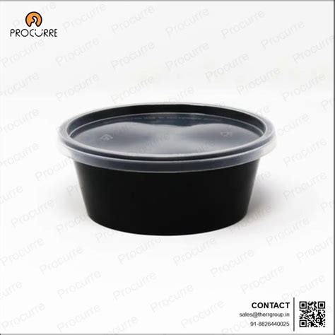 100 ML ROUND CONTAINER WITH LID At 1 8 Piece Plastic Round