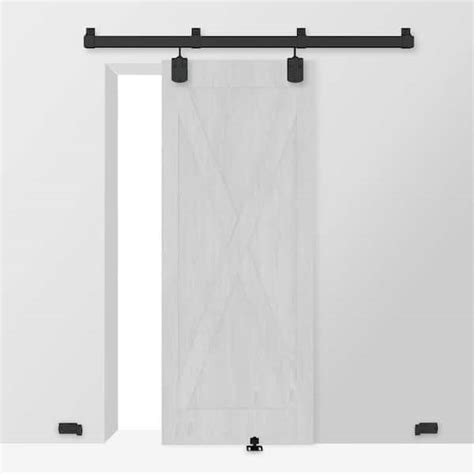 CALHOME 72 In Exterior Box Rail Heavy Duty Sliding Barn Door Hardware