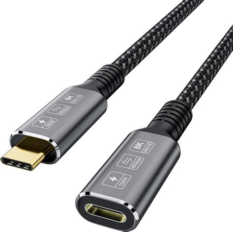 CABLEDECONN Cabo USB4 8K 0 8 m Thunderbolt 4 compatível USB 4 tipo