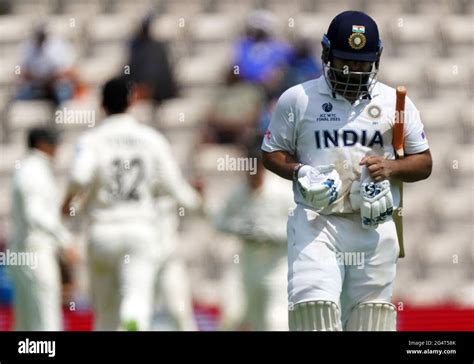 Indias Rishabh Pant Reacts Upon His Dismissal During Day Six Of The