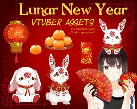 Vtuber Year Of The Rabbit Lunar New Year Chinese New Year Asset