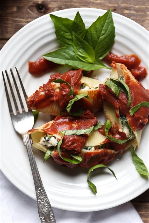 Vegan Stuffed Ricotta Shells With Spinach The Vegan 8