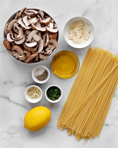 Easy Lemon Garlic Mushroom Spaghetti Last Ingredient