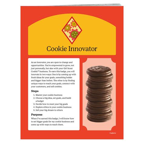 Cadette Cookie Innovator Badge Requirements Girl Scout Shop