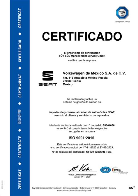 Certificado De Calidad Iso 9001 NBKomputer