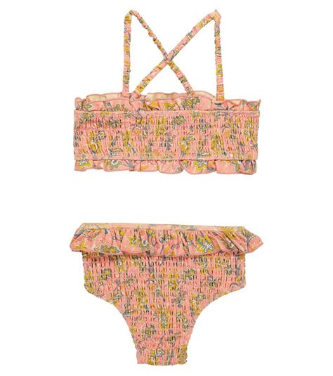 Louise Misha Kyra Floral Shirred Bikini Multicoloured Editorialist