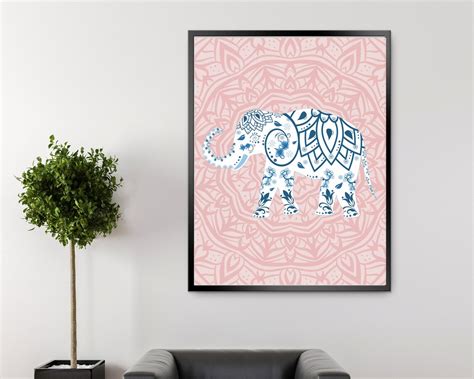 Mandala Elephant Wall Art Printable Mandala Animal Wall - Etsy