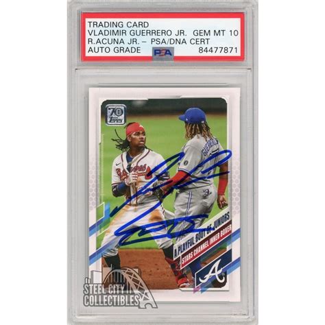 Ronald Acuna Vladimir Guerrero Jr Topps Series Autograph Card