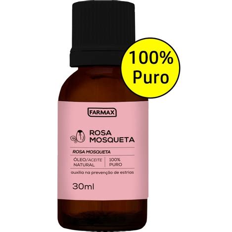 Óleo de Rosa Mosqueta 100 Puro 30ML Farmax P Manchas e Estrias