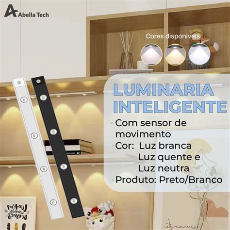 Smart Luminária Inteligente Ultra LED sensor de movimento sem fio e