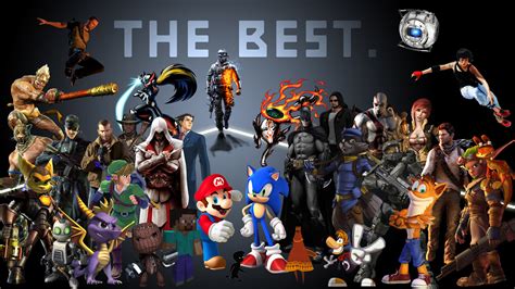 latest amazing video game character collage youtube hd wallpaper ilovouby