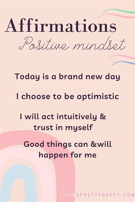 Affirmations And Mantras Page Living Pretty Happy Positive Self