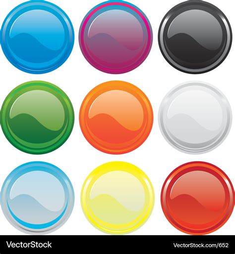 Gloss Buttons Royalty Free Vector Image VectorStock