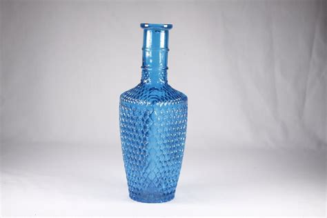 Blue Rossini Genie Bottle 10 Decanter In Empoli Glass Etsy