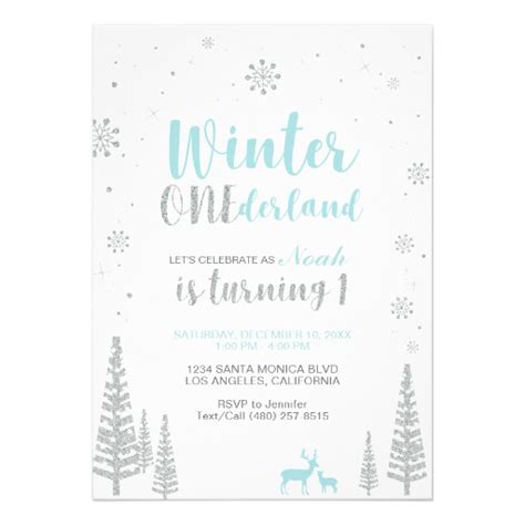 Paper Winter Onederland Invitation Boy Onederland Invitation Printable