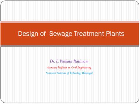 Design Of Sewage Treatment Plants AquaEnergy Expo Knowledge Hub