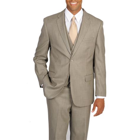 Caravelli Italy Men S Superior Tan Vested Piece Suit Overstock