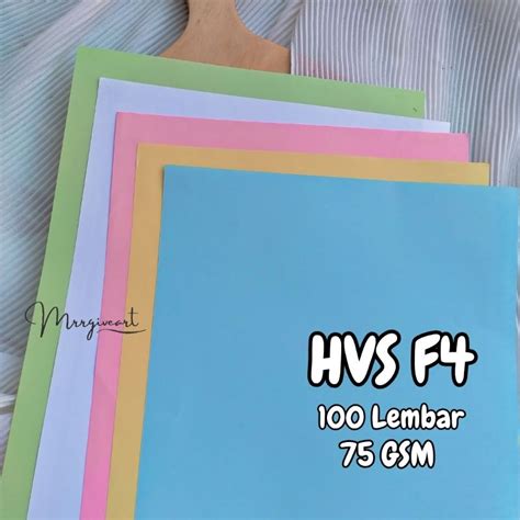 Jual 100 Lembar Kertas Warna Hvs F4 Sidu 70gsm Kertas Hvs Pink Hijau