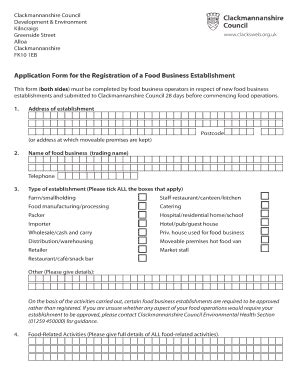 Fillable Online Clacksweb Org Application Form For The Registration Of