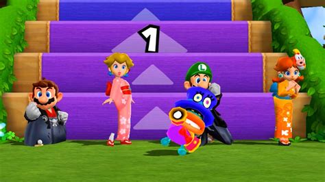 Mario Party 9 Step It Up Kimono Outfit Mario Vs Peach Vs Luigi Vs Daisy Master Cpu Youtube