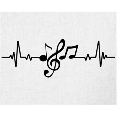 Music Note Heartbeat Svg Digital Download Heartbeat Svg M Inspire