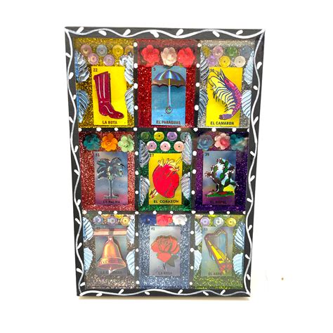 Handmade Framed 3D Loteria Art Piece – Muertolandia.com