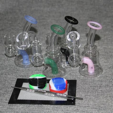 Glass Bong Dab Oil Rig Bubbler Hookah Thick Beaker Mini Glass Water