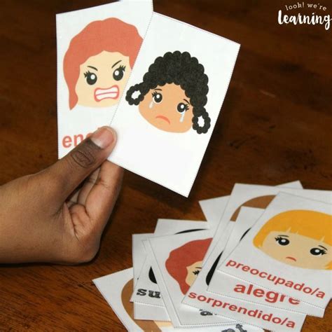 Printable Spanish Feelings Flashcards Look We Re Learning