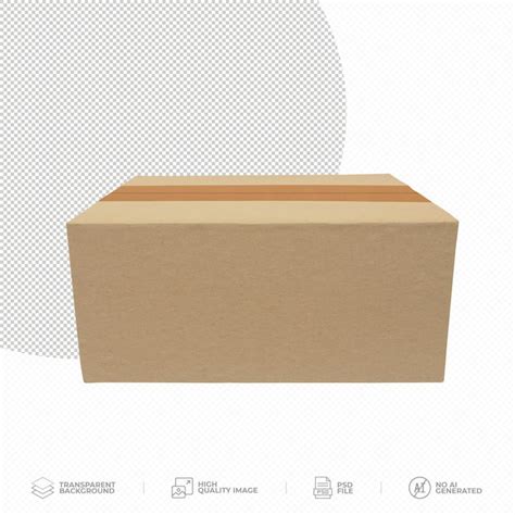 Premium Psd Cardboard Box On Transparent Background