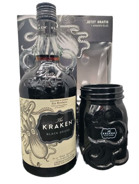 The Kraken Black Spiced Rum Vol X Ltr Inkl Original Glas