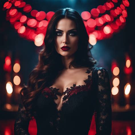 Long Raven Haired Glamorous Woman Red Eyes Red L By Kb8558 On Deviantart