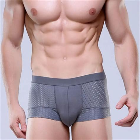 1 Pair Men Soft Breathable Panty Mesh Silk Mens Boxer Four Corner