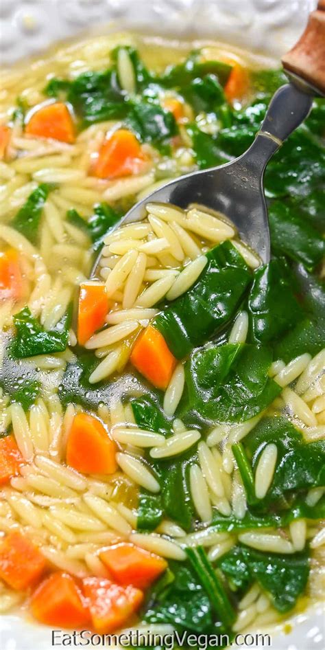 Spinach Orzo Soup - Eat Something Vegan