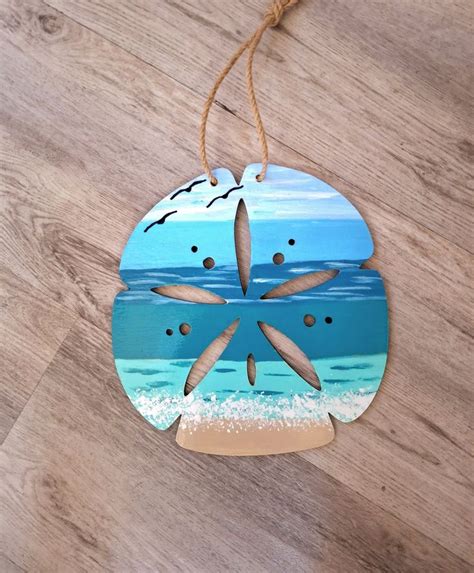 Sand Dollar Hand Painted Sand Dollar Coastal Decor Beach Decor