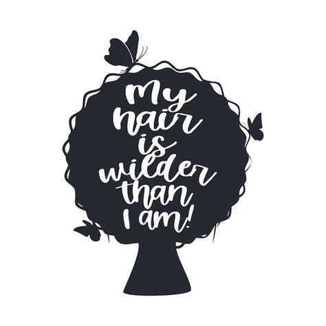 Premium Vector | Messy hair vector quotes