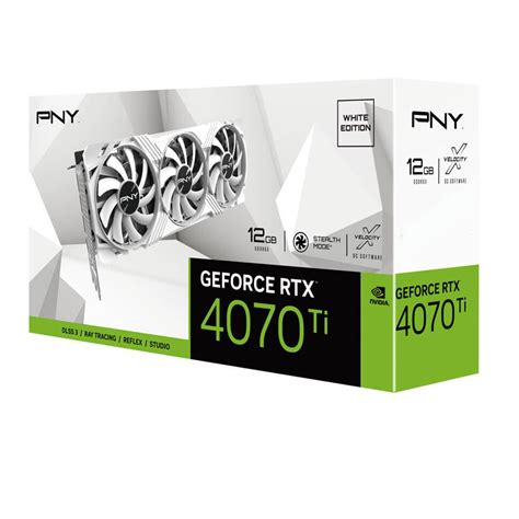 การดจอ PNY VGA GeForce RTX 4070 Ti 12GB LED Verto White Edition GDDR6X