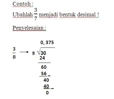 Mengubah Pecahan Biasa Menjadi Desimal dan Sebaliknya