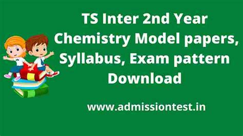 Ts Inter 2nd Year Chemistry Model Paper Exam Pattern Syllabus Pdf Download 2022