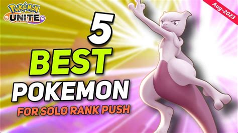 Best Pokemon For Solo Rank Push In Pokemon Unite Best Pokemon In