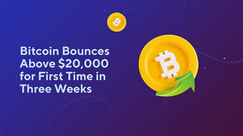 Bitcoin Bounces Above 20 000 For First Time In Three Weeks Blog