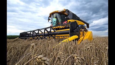 New Holland Cx Power Harvester Beim Weizen Dreschen Youtube