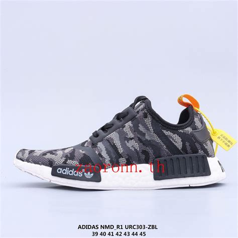 แท้จริง Adidas Originals Nmd R1 Black White Blue Red R1 รองเท้าผู้ชายและผู้หญิง ป๊อปคอร์น