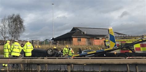 Two People Rushed To Hospital And Car Left On Its Roof After Horror