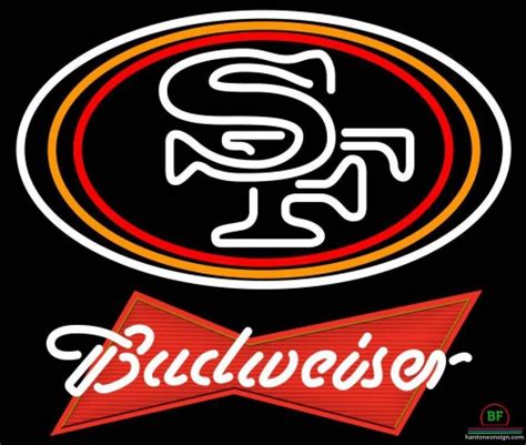 Custom Budweiser San Francisco 49ers Neon Sign Nfl Teams Neon Light