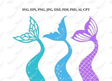 Mermaid Svg Tail Cricut Clipart Mermaid Birthday Girl Svg Etsy