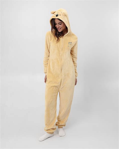 Riachuelo Macac O Pijama Feminino Em Fleece Ursinho Pooh Amarela Disney